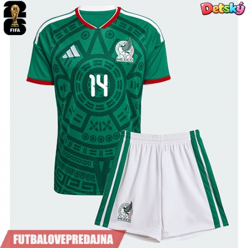 Lacne Dětský Futbalové dres Mexiko Erik Lira #6 MS 2026 Krátky Rukáv - Domáci (+ trenírky)